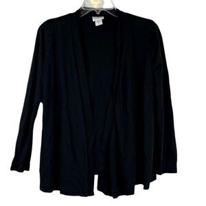 Oh Baby By Motherhood Black Long Sleeve Open Front Cardigan Small
